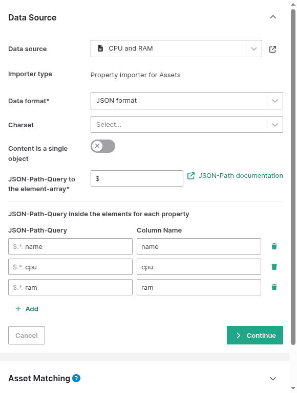 Select specific kind of importer